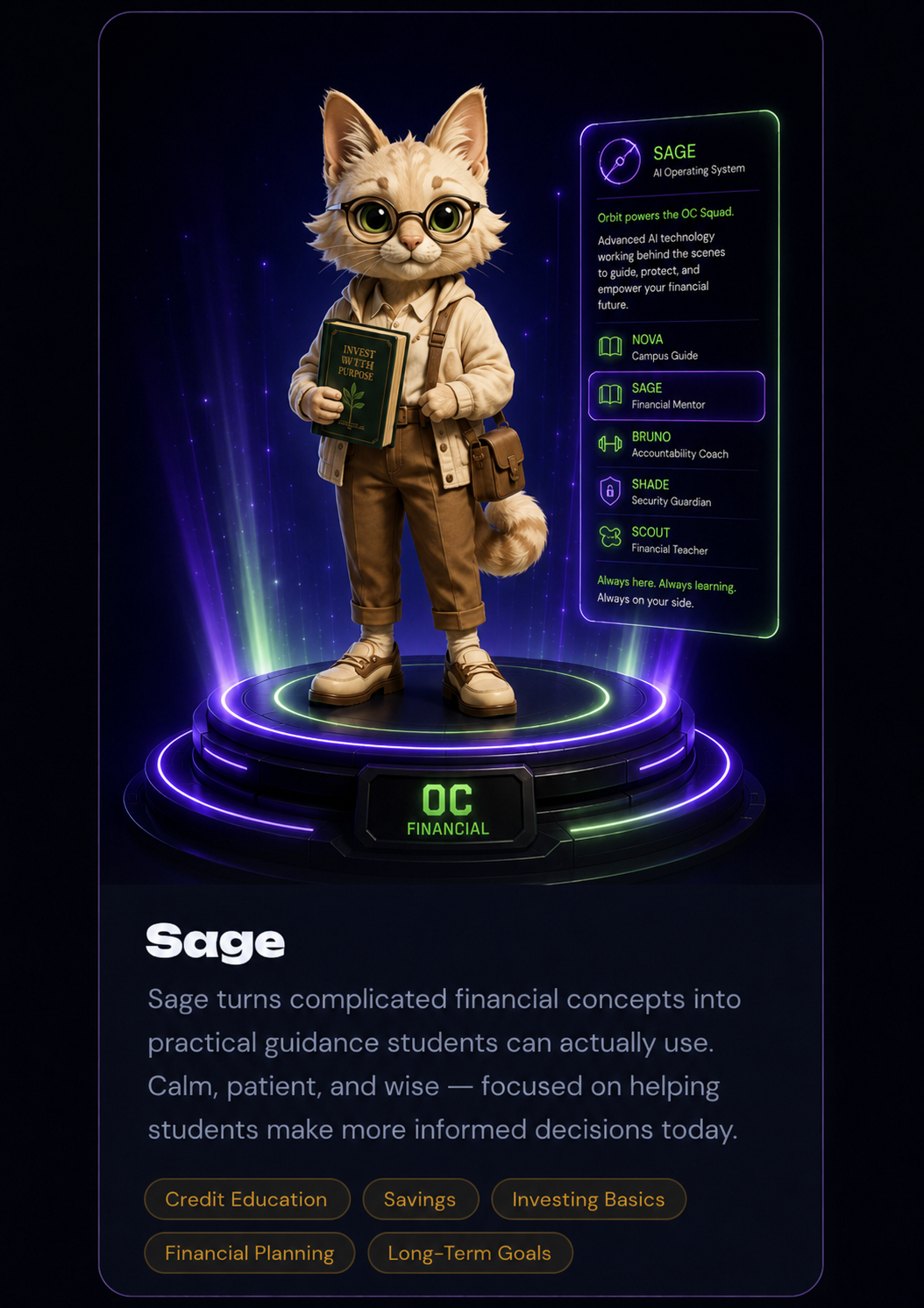 Sage OC Financial companion card